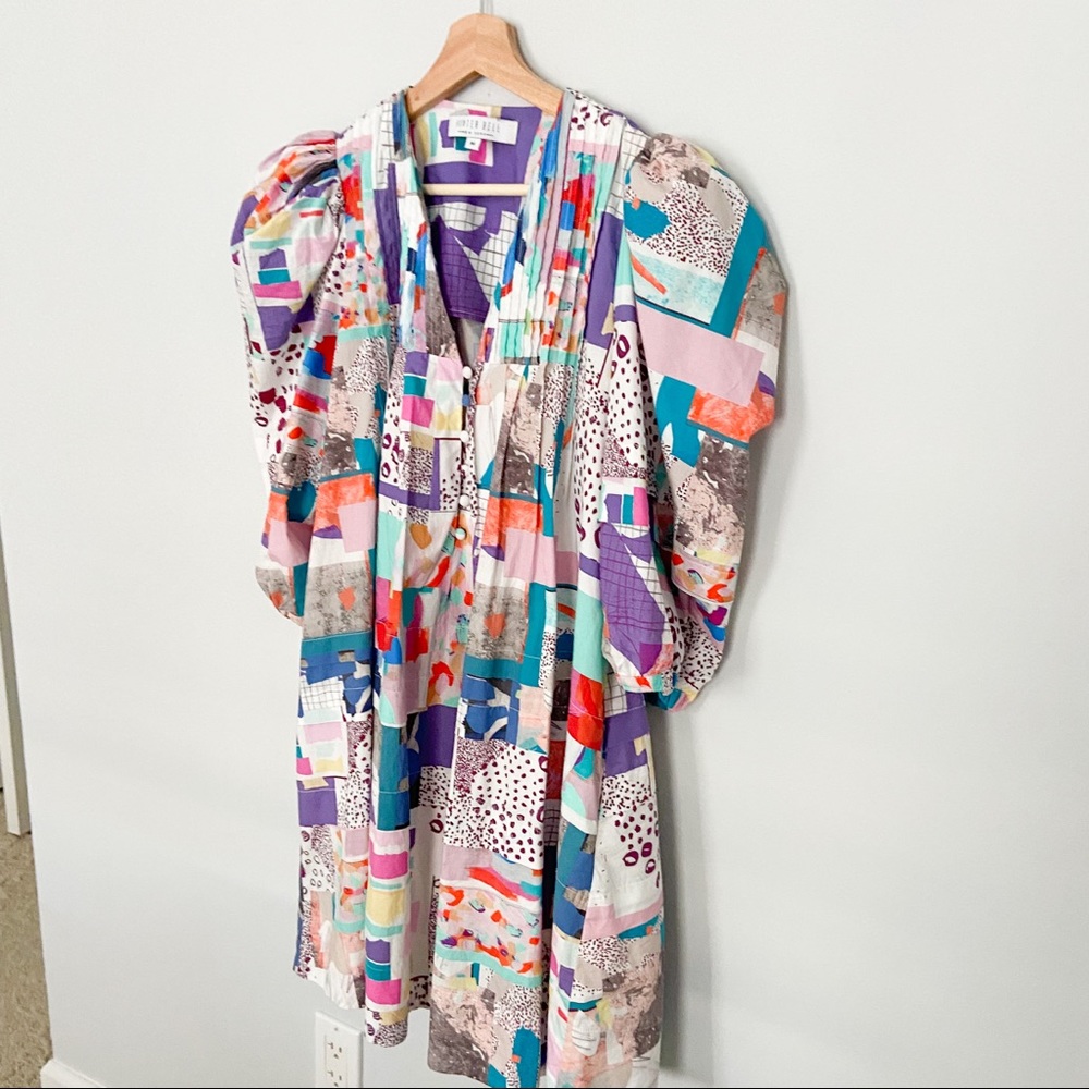 HUNTER BELL Jenkins Dress in Patchwork size M - Picture 2 of 5